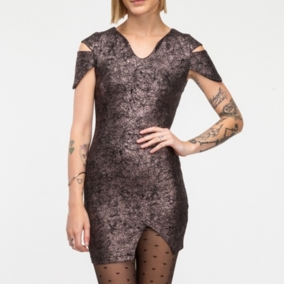 Dark Rose Mini Party Dress - Picture 1 of 6
